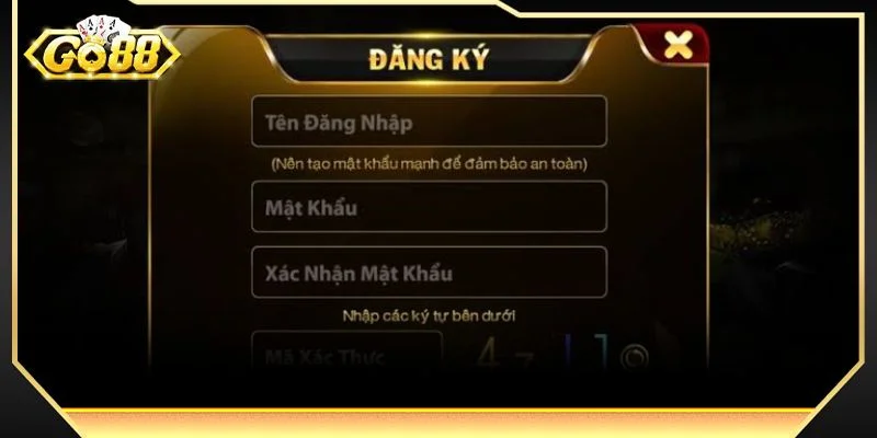 Người chơi có thể đăng ký dễ dàng tài khoản tại sảnh game